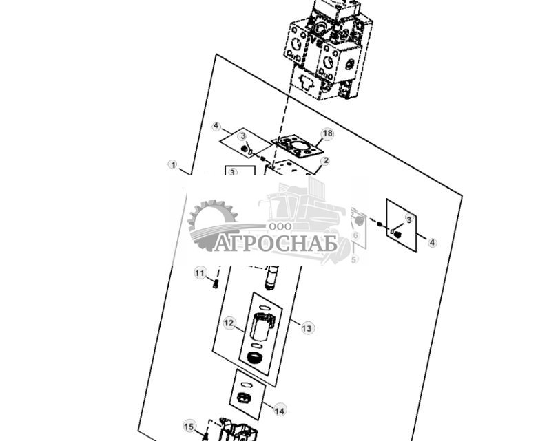 Компоненты управления гидростатическим двигателем привода гусеницы - ST810816 30.jpg
